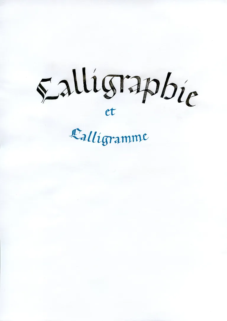 Calligraphie et Calligramme | stage de calligraphie à Paris, le 21 août 2025.