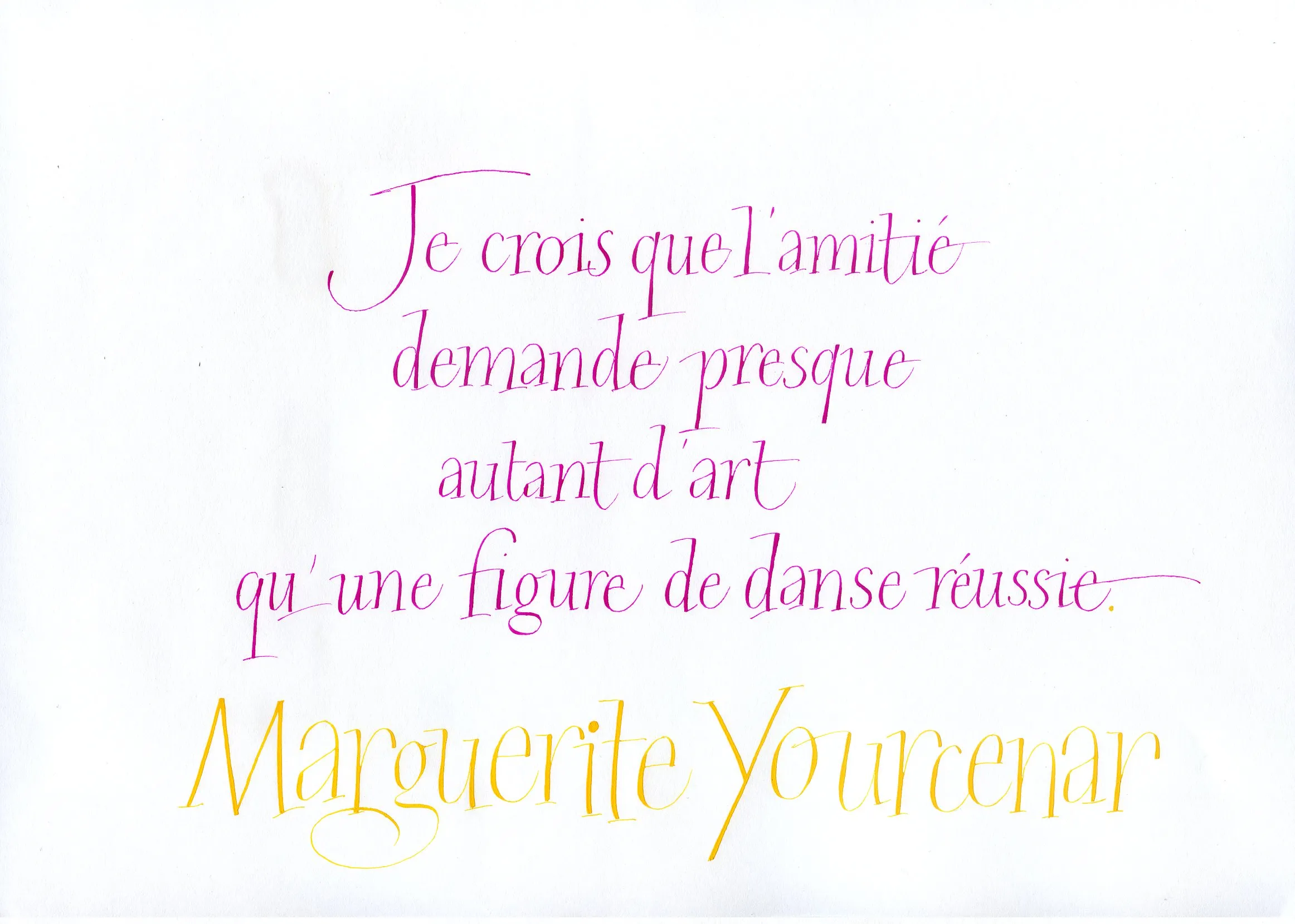 Exemple d'écriture Caroline personnalisée