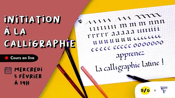 Compte-rendu d'une première expérience enregistrée en live de vidéo d'initiation à la calligraphie avec Savoir-Dessiner, disponible sur YouTube.