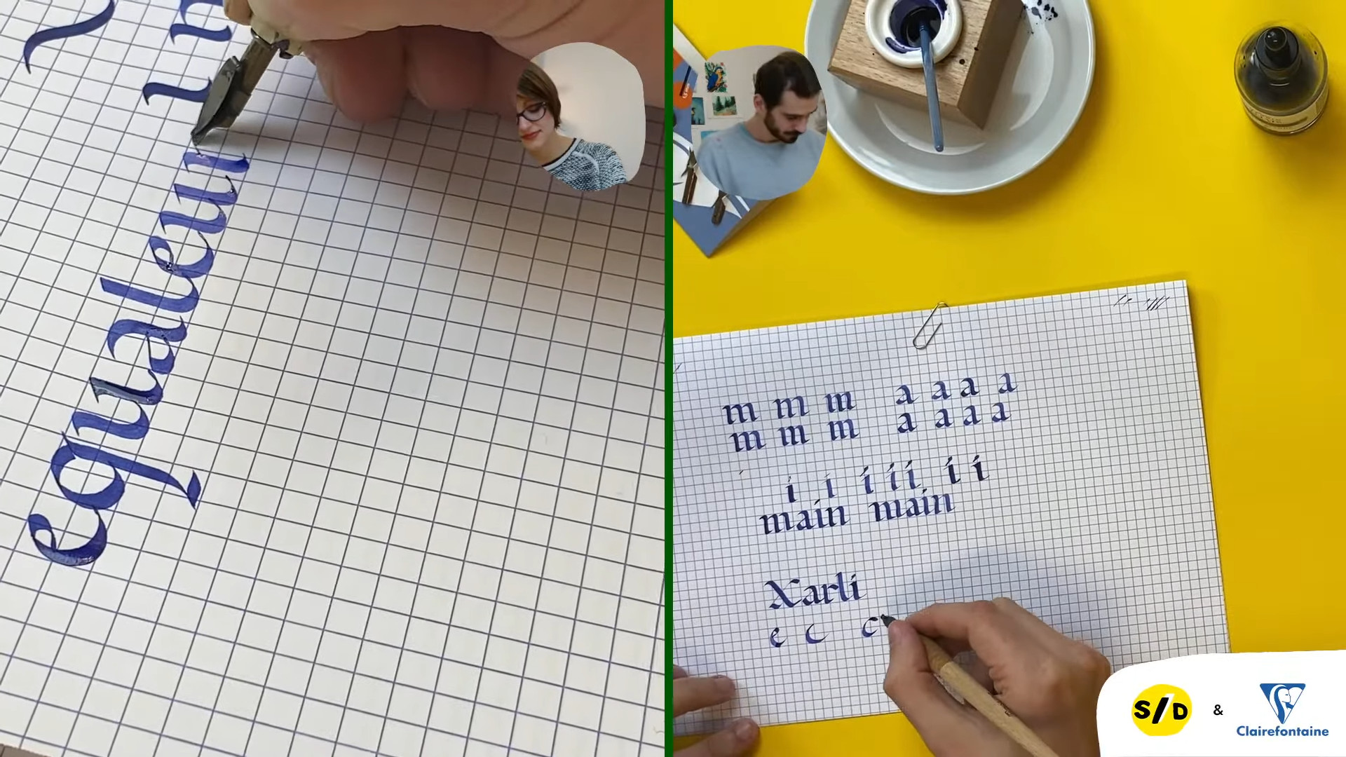 Le mot Équateur en écriture Caroline