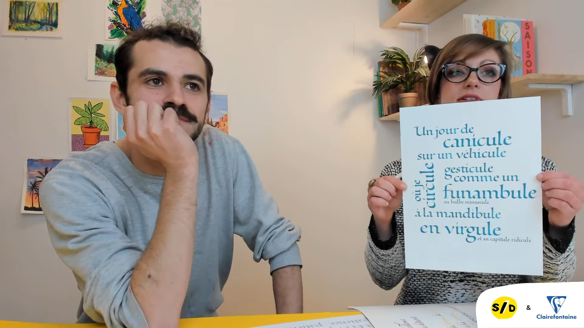 Travaux de calligraphie en Caroline